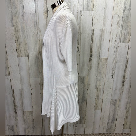 Caché Ivory Ribbed Open Front‎ Cardigan - Picture 4 of 9